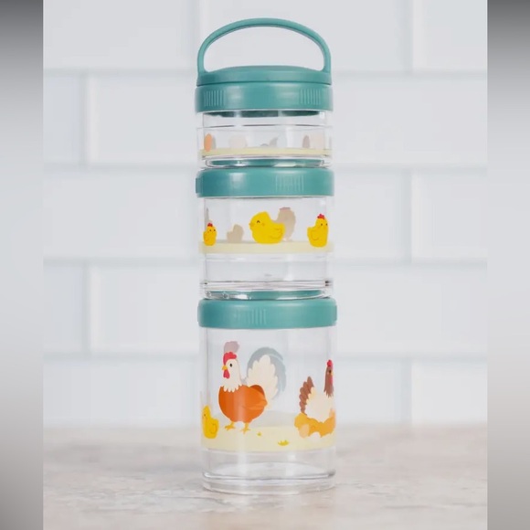 Chicken Print Snack Stacker Containers - Picture 1 of 3